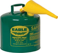 Eagle 5 Gallon Type I Green Safety Gas Can for Oil and Other Combustibles