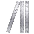 PEC Tools Made in USA 6" Metal Ruler, Rigid, 3 Pack