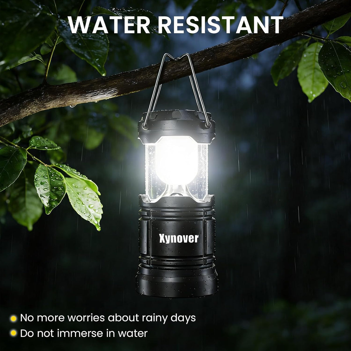 4-Pack Camping Lanterns,LED Lights Powered By Battery,Magnetic Base,Hanging Hook,Collapsible, Waterproof for Emergency, Hiking,Hurricane,Campsites,Lanterns for Power Outages