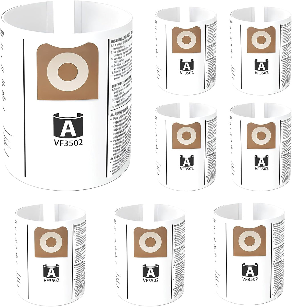 20 Pack VF3502 Replacement Bags for Rigid 12-16 Gal Wet Dry Vacuum