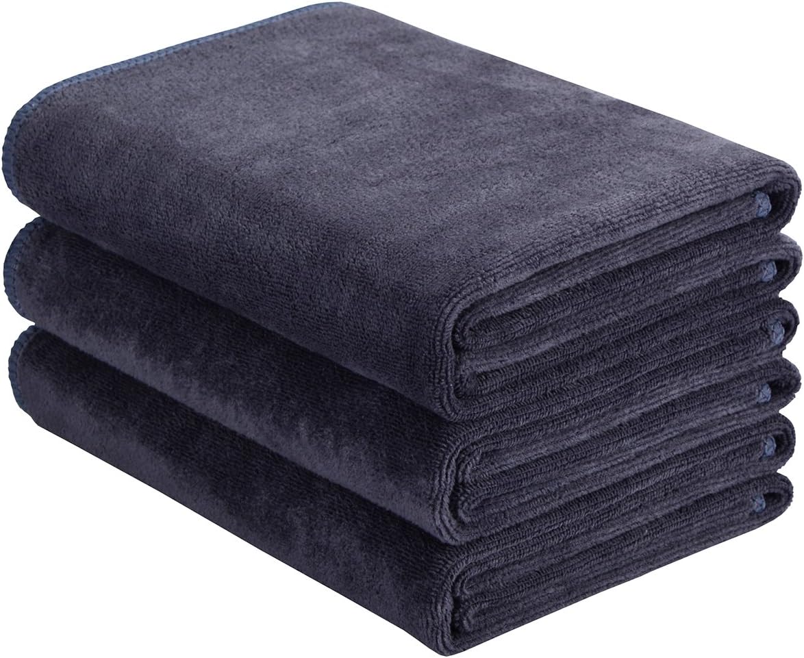 HOPESHINE Gyms Towels for Men & Women Microfiber Exercise Fitness Home Absorbent Sweat Yoga Towels Sports Towels Soft Fast Drying 16inch x32inch 3-Pack