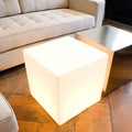Mr.Go 20-inch LED Lighted Cube Table, Large Color-Changing Cube Chair Light
