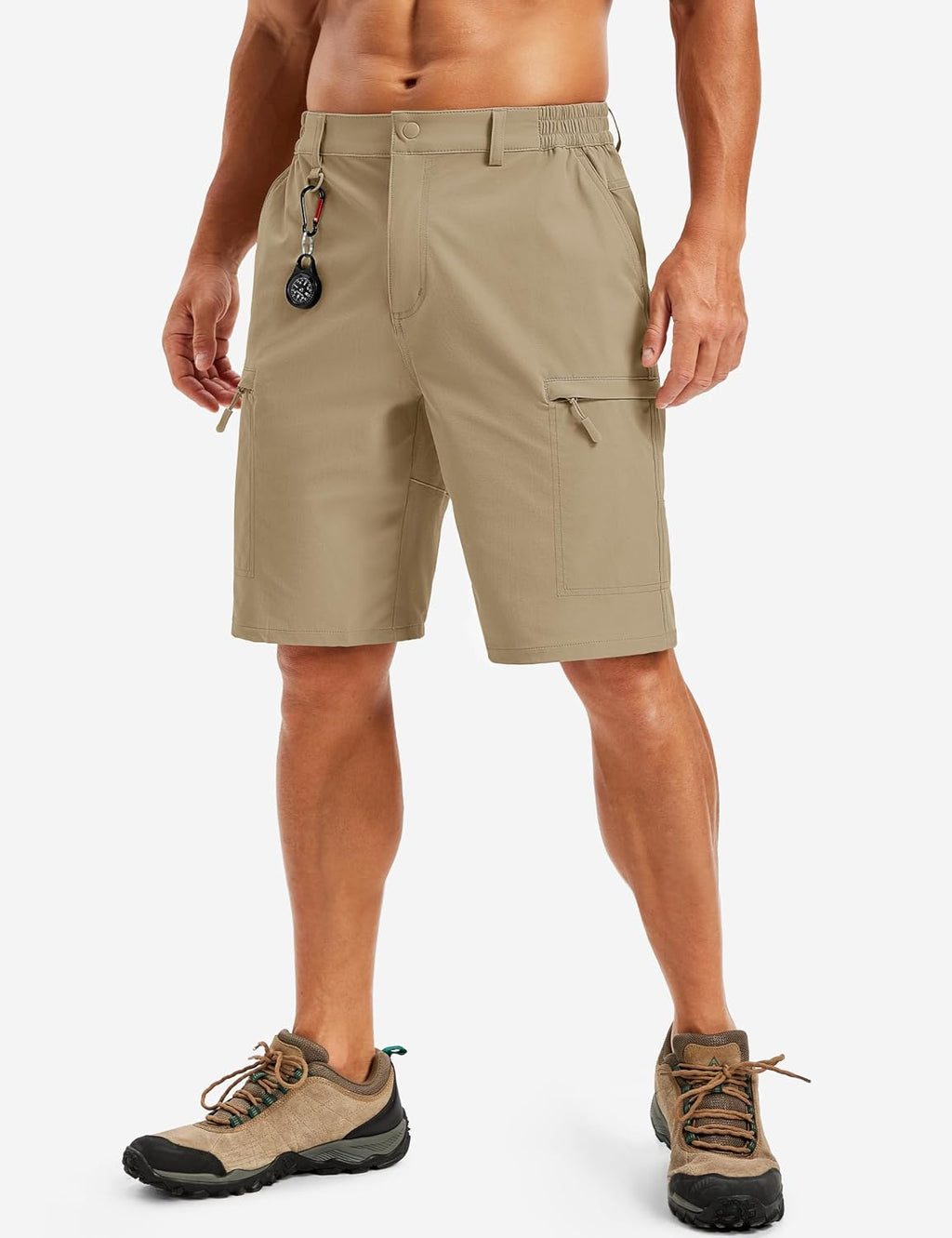 TACVASEN Men's Hiking Cargo Shorts 10 inch Quick Dry Lightweight Waterproof