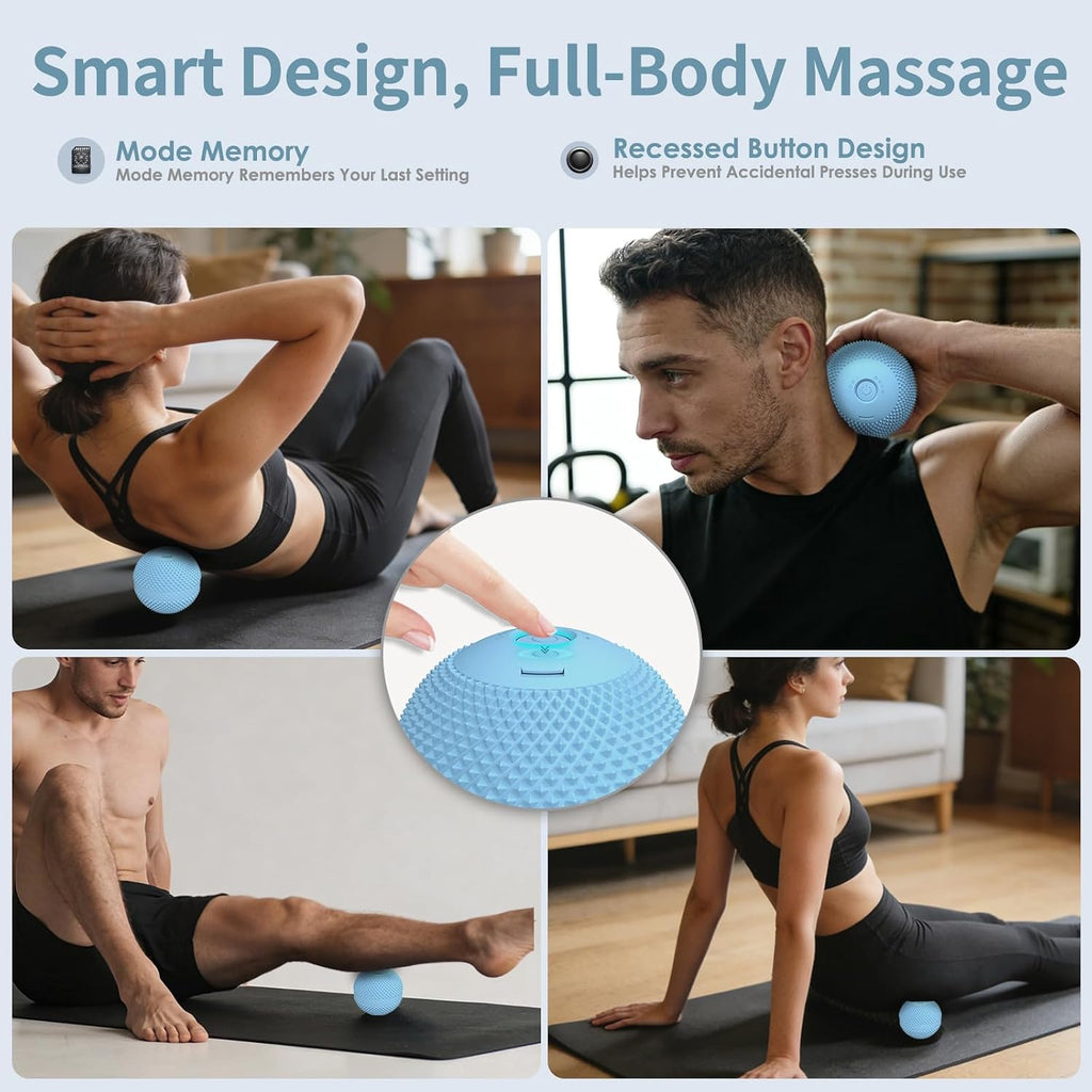 Heating Vibrating Massage Ball with 7 Modes & Memory Function