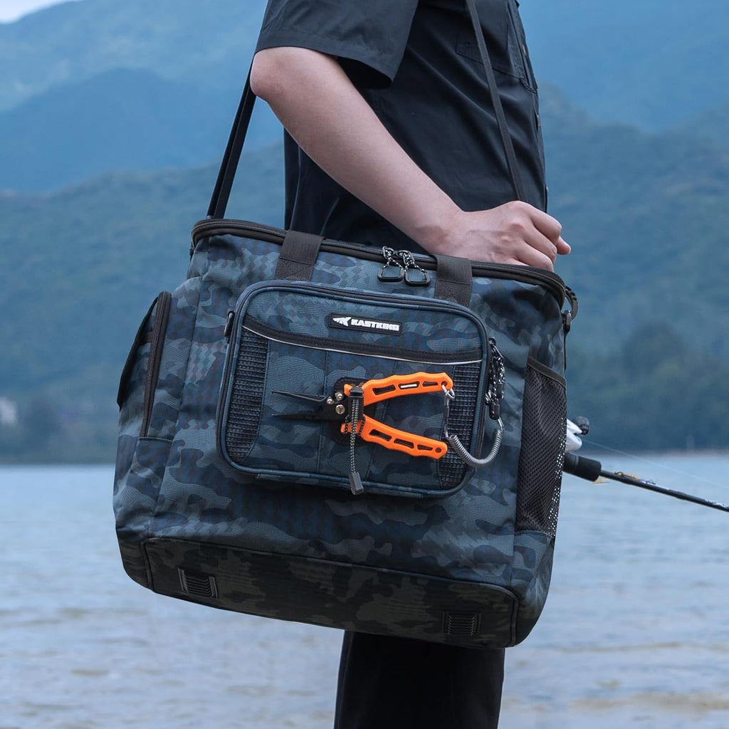 KastKing BaitSpace Tackle Bag with Removable Bait Binder, 4 Tackle Boxes