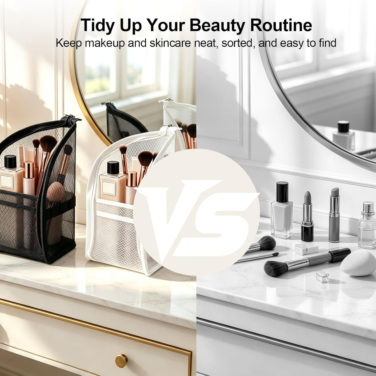 2 Pack Standing Toiletry Bag, Waterproof Travel Toiletry Bag