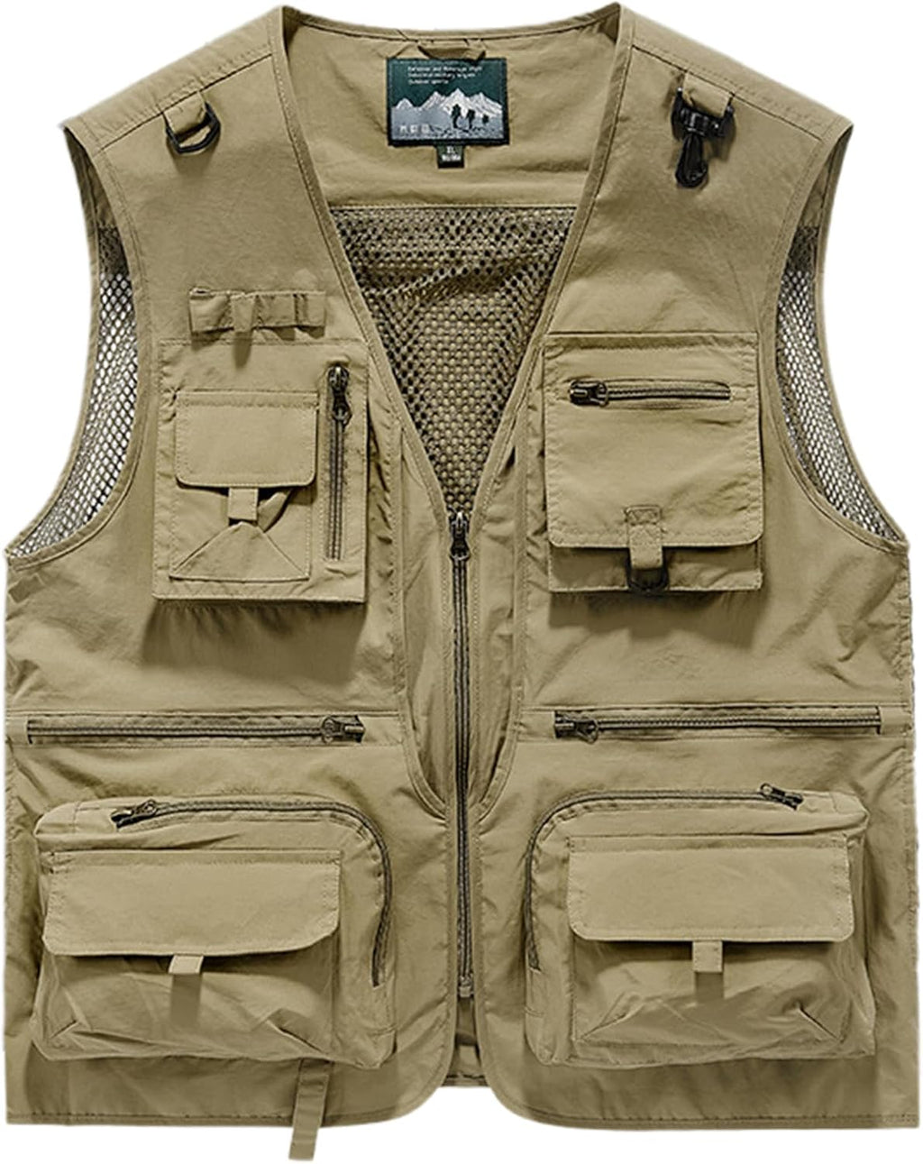 Gihuo Mens Fishing Vest Lightweight Utility Vests Cargo Outdoor Safari Travel Vest with Pockets