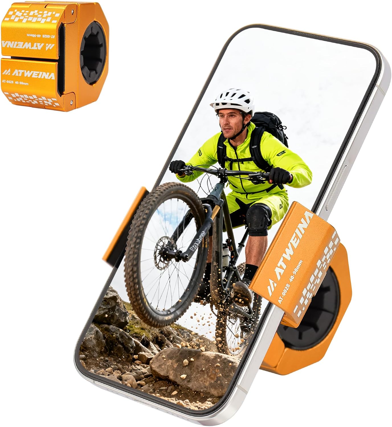 Bike Handlebar Mounts for 4.5-7.3 Phones (Green)