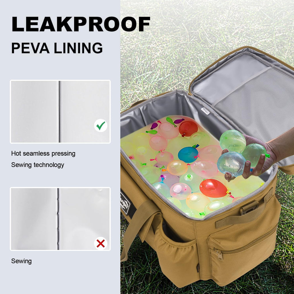 48 Can Insulated Soft Sided Collapsible Cooler Bag Ice Chest