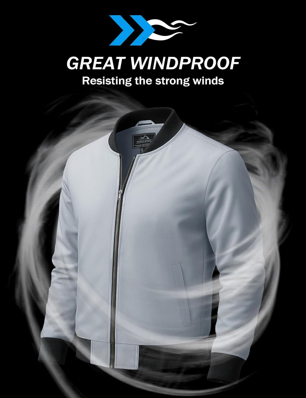 MAGCOMSEN Men's Bomber Jacket Lightweight Full Zip Windbreaker Jackets