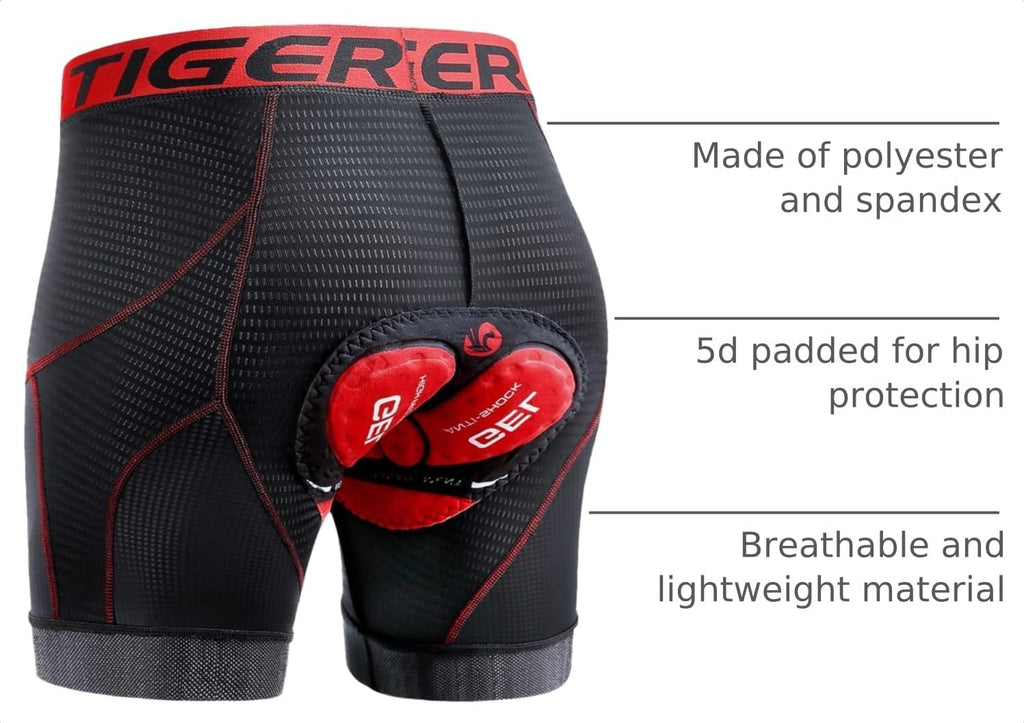 X-TIGER Men's Cycling Underwear Shorts 5D Padded Gel,MTB Biking Shorts Pants with Breathable,Adsorbent Design