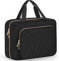 Wedama Toiletry Bag for Women, Large Cosmetic Travel Bag, Hanging Toiletry Bag for Bathroom, Thickened PVC Waterproof Makeup Bag, Toiletries Bag for Travel Business Trips and Camping, Black
