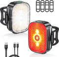 Viccux 2026 Ultra Slim Bike Lights with Reflectors, 8+6 Modes Bike Headlight and Tail Light Assemblies Motorcycle, IP65 Waterproof & Dual USB-C 1-2 Hrs Fast Charge Bike Lights for Night Riding Cycling