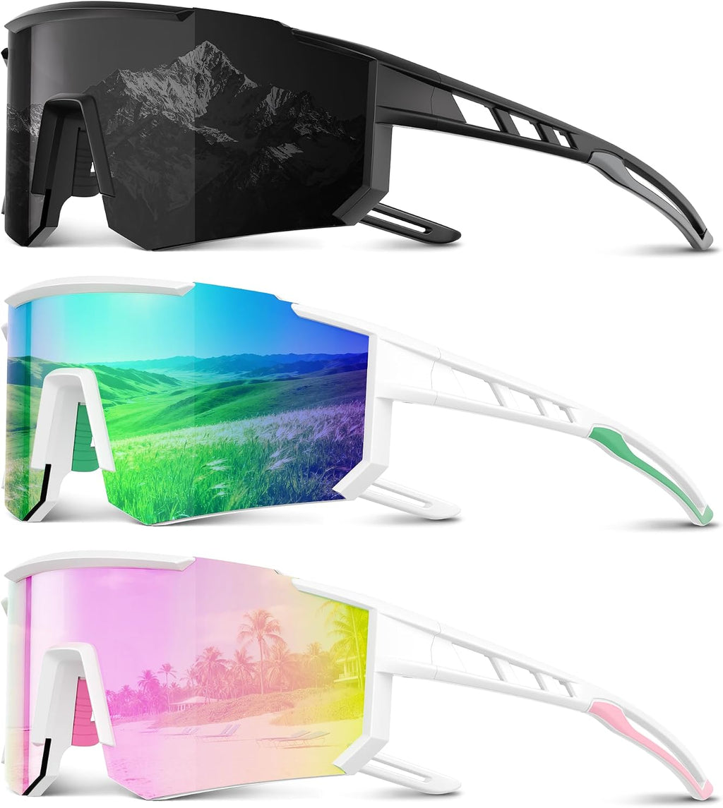 Polarized Sports Sunglasses Men Women for Running Baseball Cycling