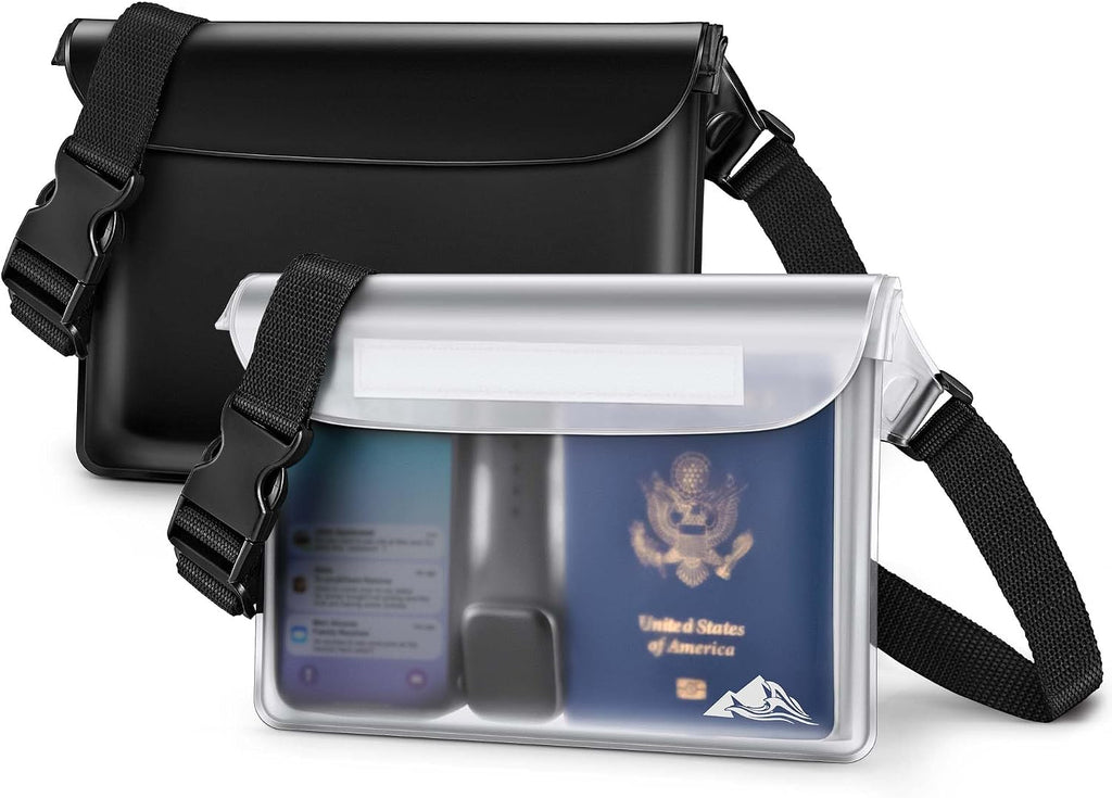 HEETA 2-Pack Waterproof Fanny Pack Pouch Dry Bag for Phone Passport Purse