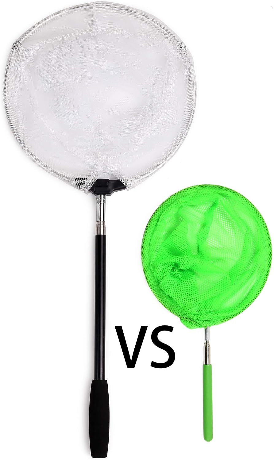 RESTCLOUD Insect and Butterfly Net with 12" Ring, 24" Net Depth, Handle Extends to 59 Inches
