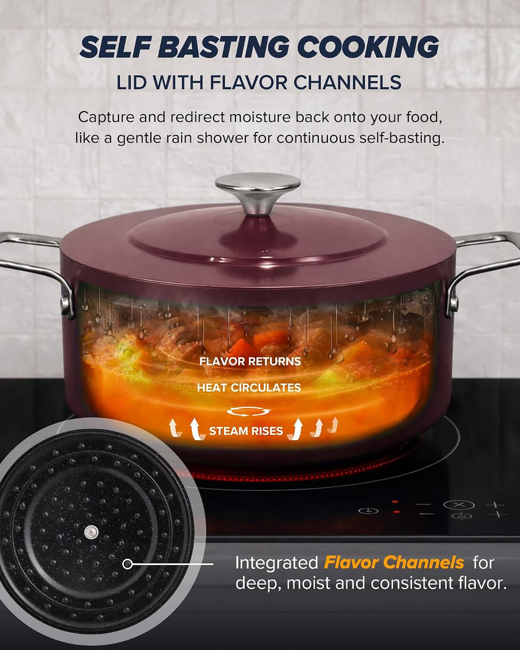 Nuwave Essential Series 5PC Ceramic Cookware Set PFAS-Free, Dishwasher Safe