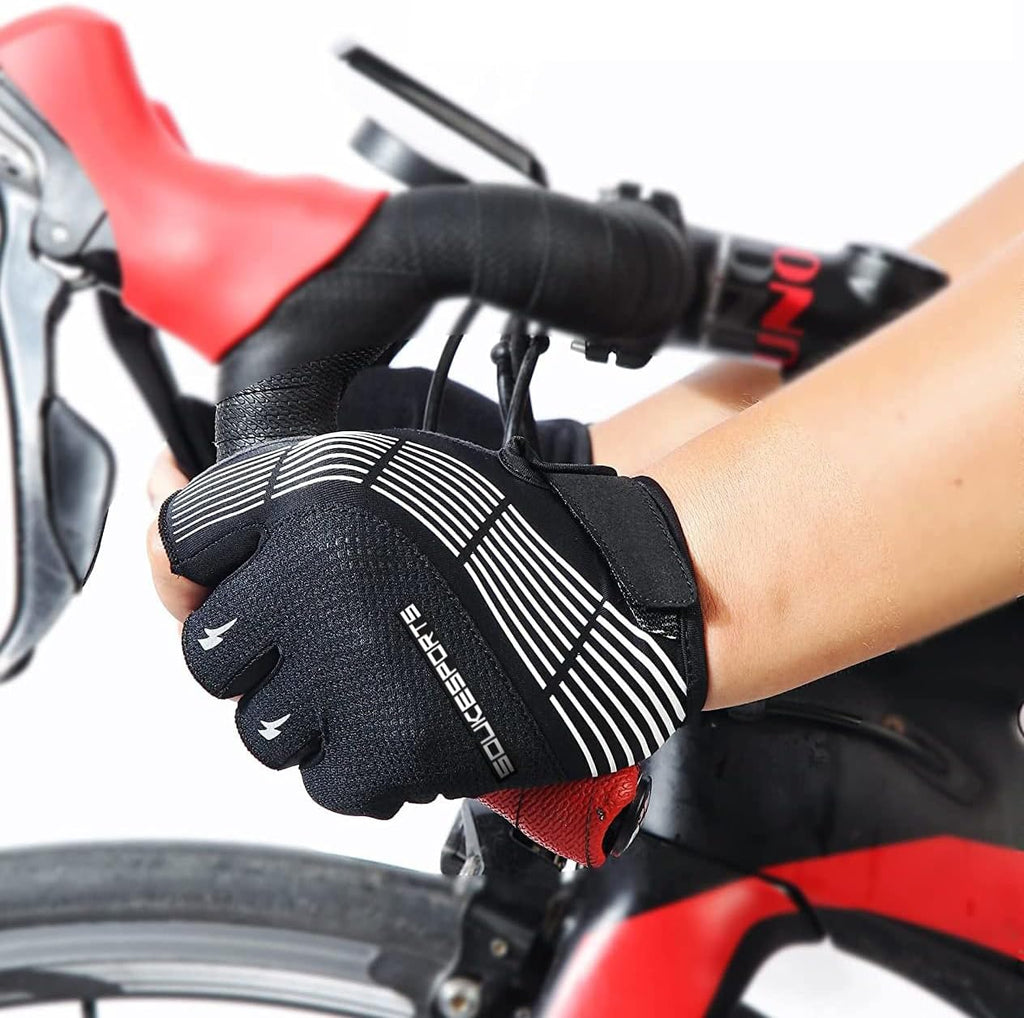 Souke Sports Bike Gloves for Men Women Half Finger Padded Cycling Gloves