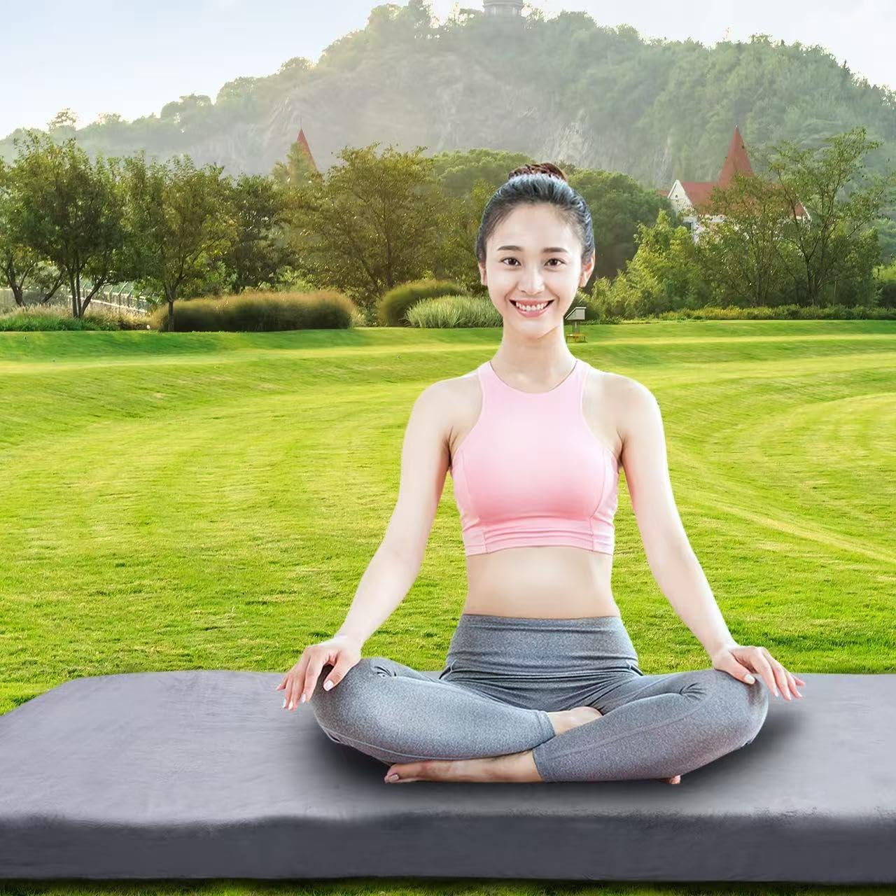 Memory Sponge Camping Mattress is Suitable for Adult Waterproof Sleeping mats, roll up Floor mattresses, Foldable mattresses, and Guest mattresses.