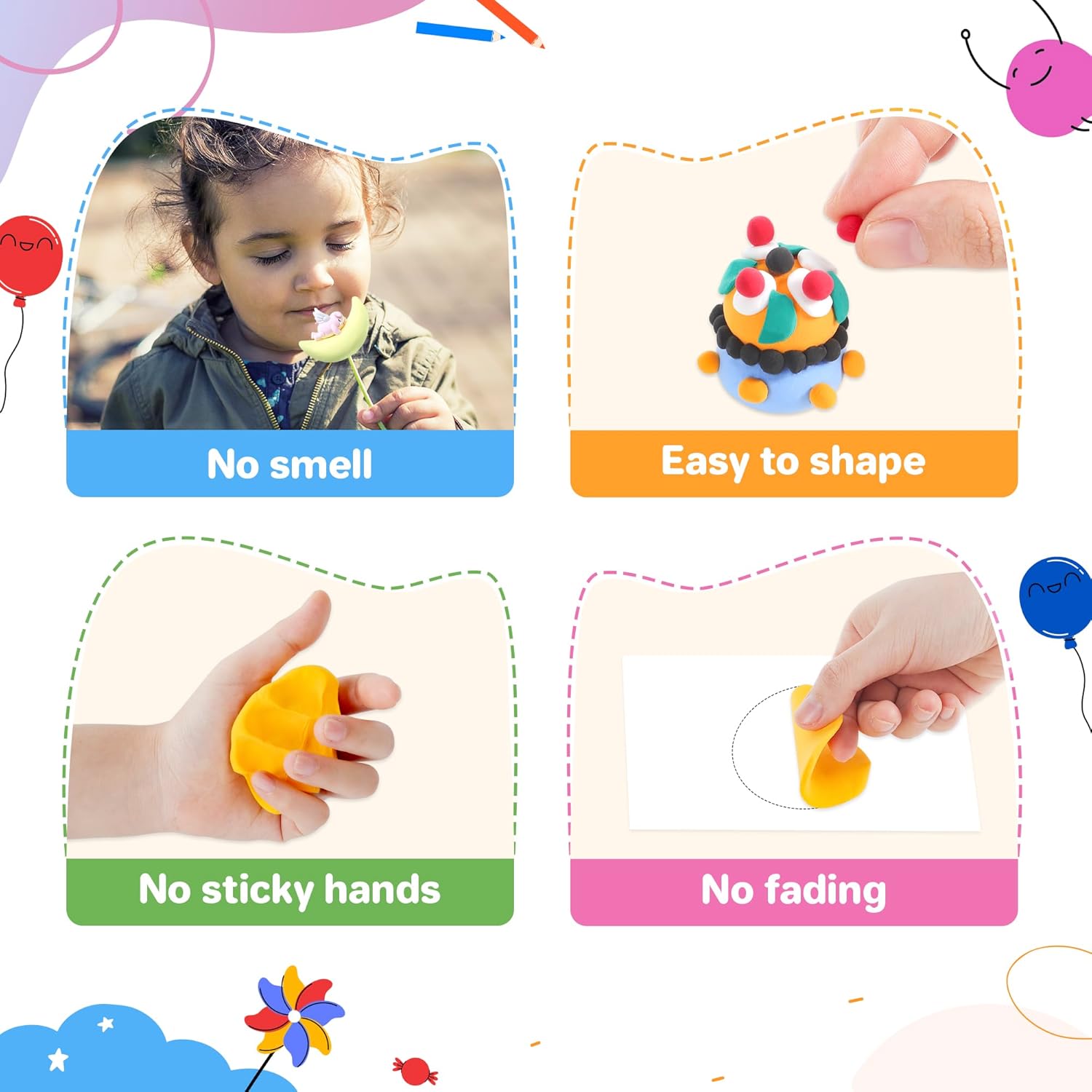Aestd-ST Air Dry Clay 66 Colors, Modeling Clay for Kids, DIY Magic Clay
