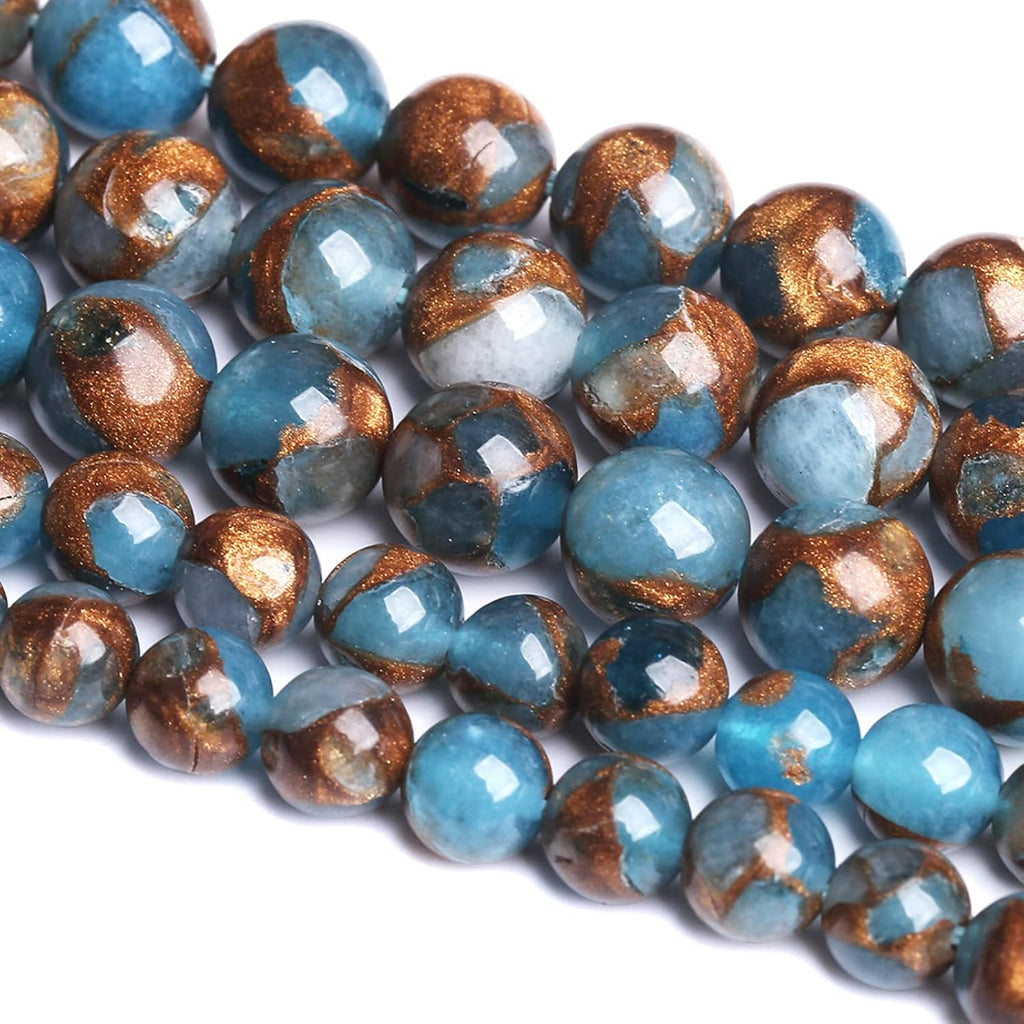 160PCS 4MM Lake Blue Cloisonne Craft Spacer Loose Beads for Jewelry Making DIY Bracelet