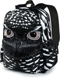 Black Owl School Backpack for Girls Boys Teens Bookbag 17 Inch Laptop Backpack for Sports Travel Camping