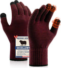 Merino Wool Gloves for Men Women, Touch Screen Warm Glove Liners Thermal Soft Knit Lining for Winter Running Hiking