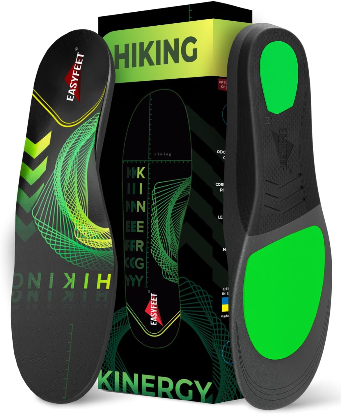 Hiking Boot Insoles for Men & Women - Arch Support Inserts