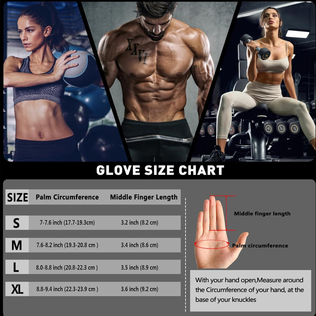 Full Finger Workout Gloves for Men Women, Weight Lifting Gloves Foam Padded