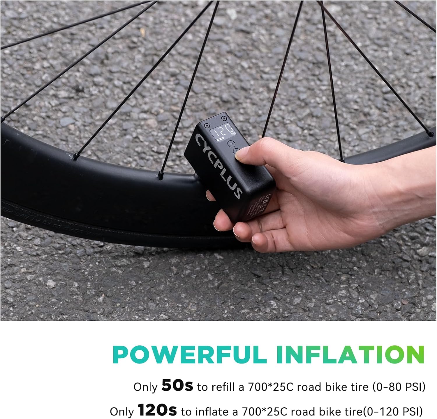 CYCPLUS Bike Pump AS2PRO + GPS Bike Computer M2