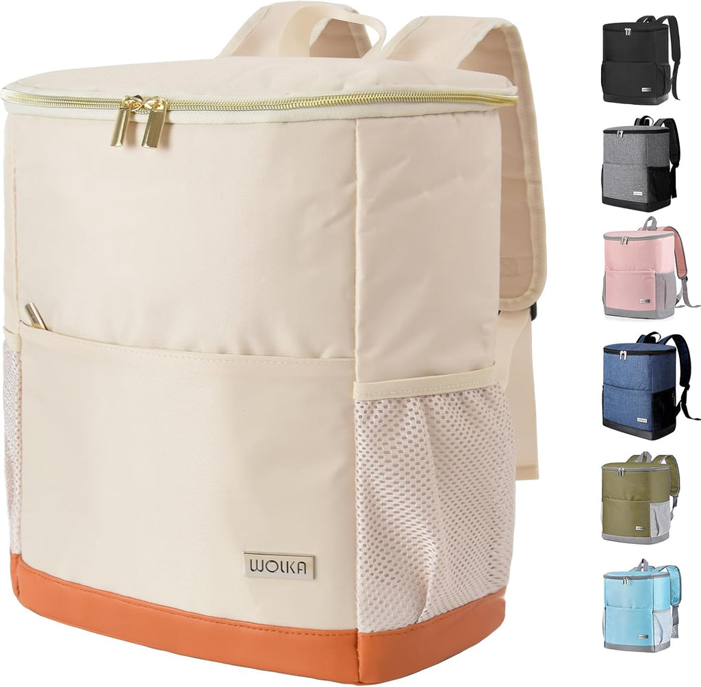 Insulated Cooler Backpack Outdoor - Leak Proof Backpack Cooler 30 Cans, Waterproof Lightweight Cooler Bag for 12h Hot/Cold Retention - Soft Cooler for Travel, Camping, Beach, Lunch