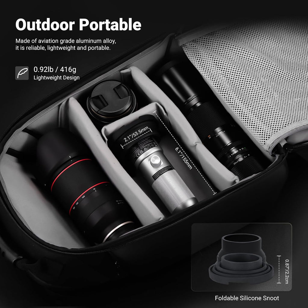 NEEWER Basics RGB Photography Flashlight,4 Colors/20 GOBO Filters/CRI95+/7500mAh,10W 6300K Portable LED Video Spotlight Patterned Ambient Aluminum Sunset Light for Recording Studio Lighting, USB, FL10