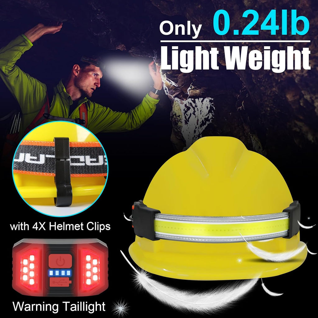 Headlamp Rechargeable, 3 Pack Bright LED Headlamps Wide Beam Head Lamp Headlight Flashlight with Red Tail Light 1200lm Lightweight Adjustable Waterproof for Biking Running Fishing Camping