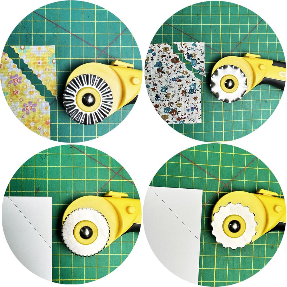 45mm Rotary Cutter for Fabric with 9 Replacement Rotary Blades