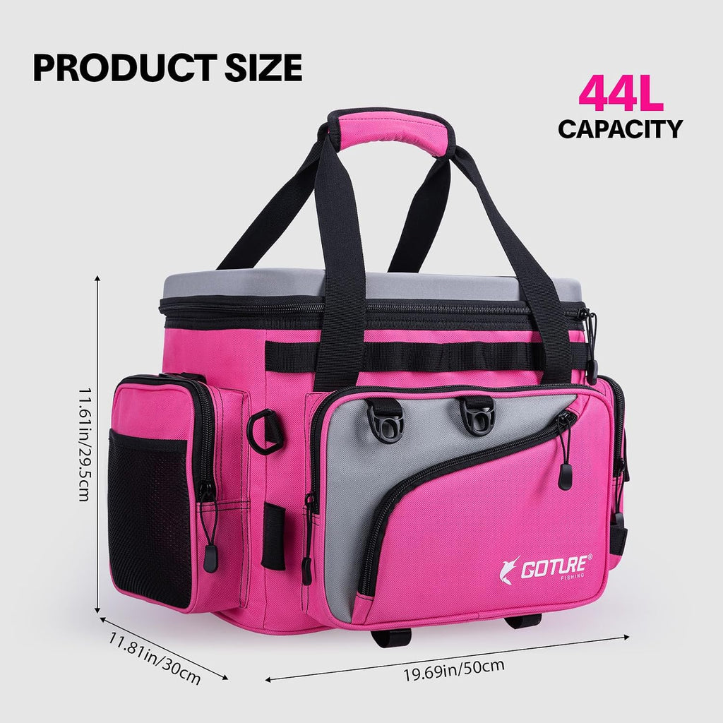 Goture Pink Fishing Rod and Reel Combos with Cooler Tackle Bag,6FT-9FT