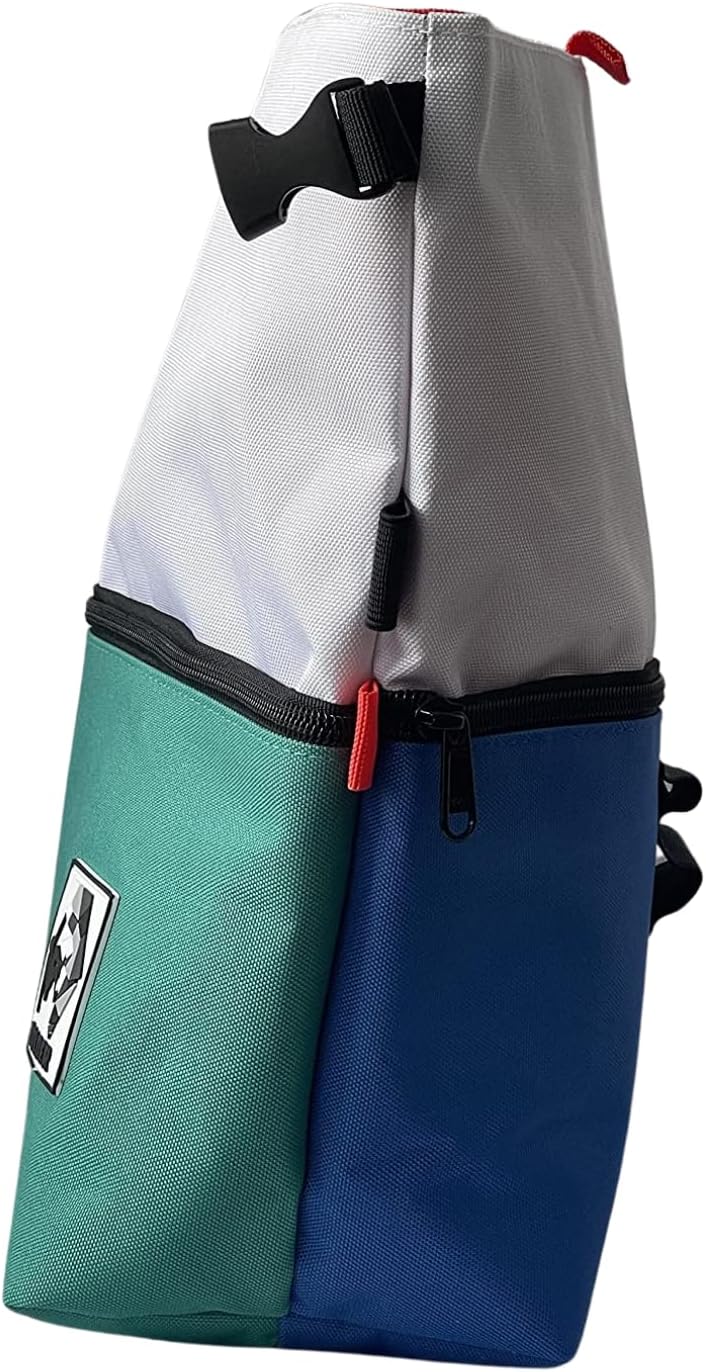 SESH Chalk Bucket - Large Size Chalk Bag for Climbing & Bouldering with Magnetic Closure, 4 Brush Holders, & 2 Side Pockets with Mesh Organizer - Durable
