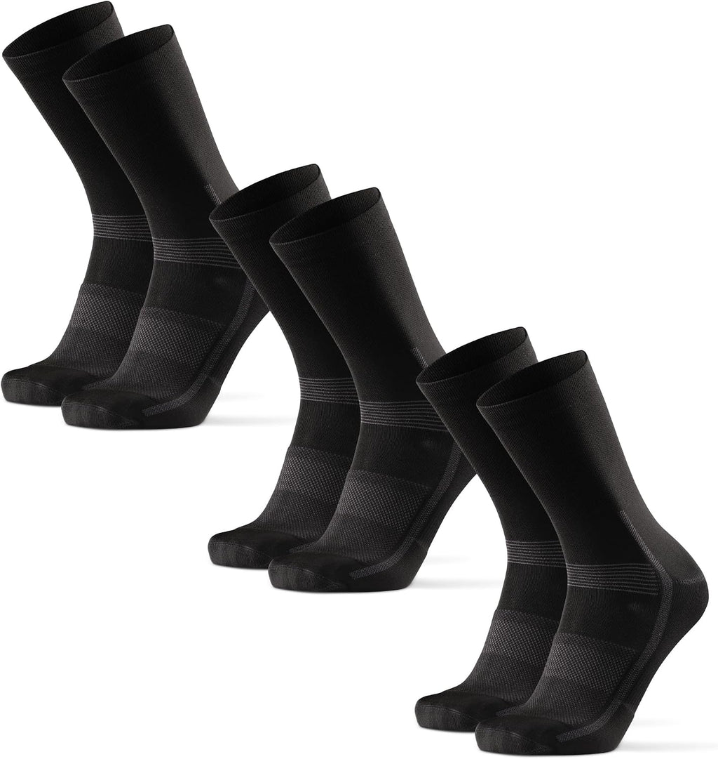 DANISH ENDURANCE Crew Cycling Socks, Fast-Dry & Cushioned, 3 & 5-Pack