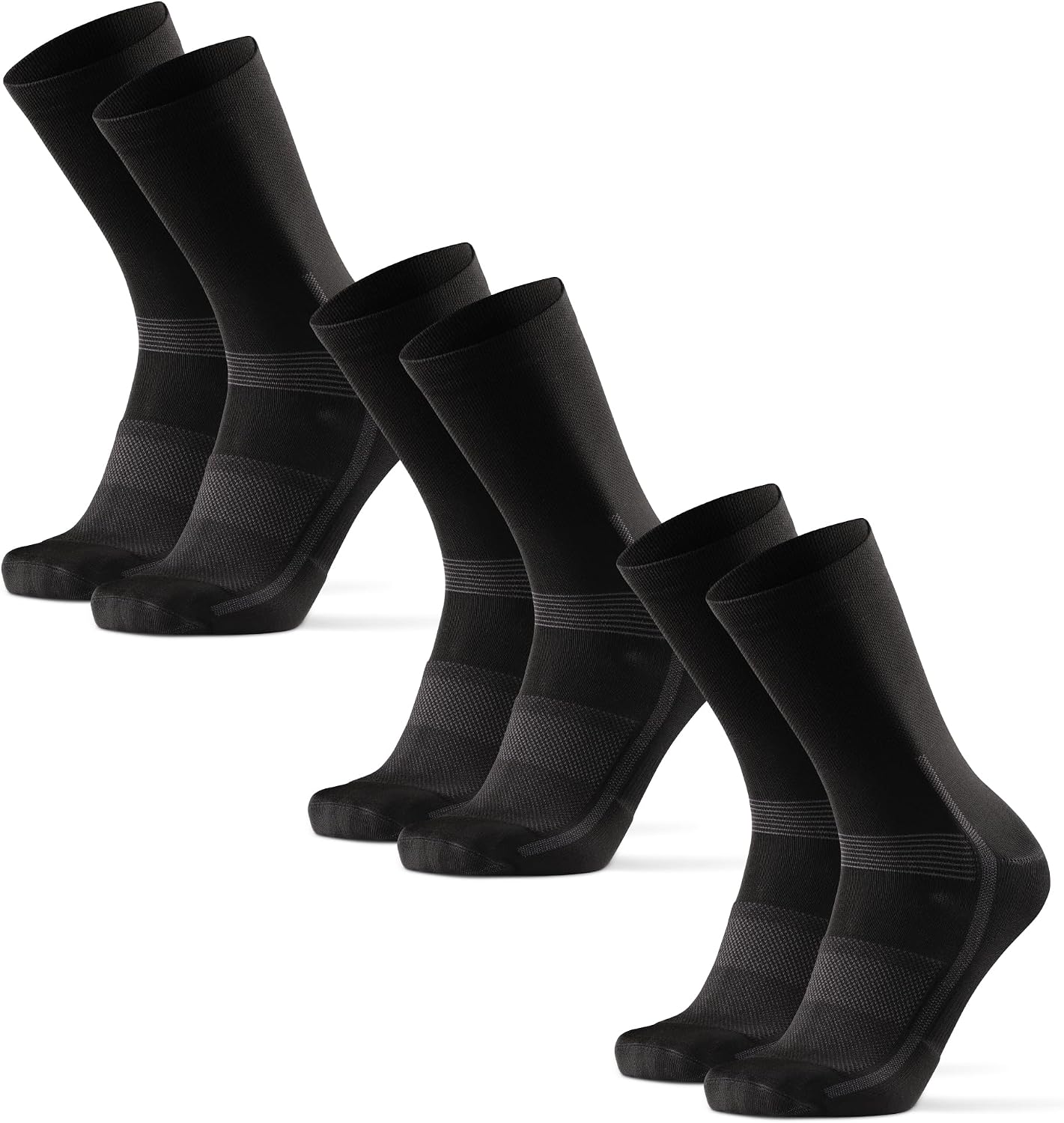 DANISH ENDURANCE Crew Cycling Socks, Fast-Dry & Cushioned, 3 & 5-Pack