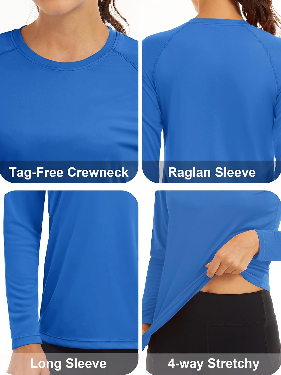 MAGCOMSEN Women's Long Sleeve Shirts UPF 50+ Sun Protection Shirts for Hiking Fishing Workout Rash Guard