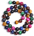 4MM 88PCS Colorful Tiger Eye Natural Stone Beads Crystal Spacer Loose Beads for Jewelry Making DIY Bracelet 1 Strand 15 inches