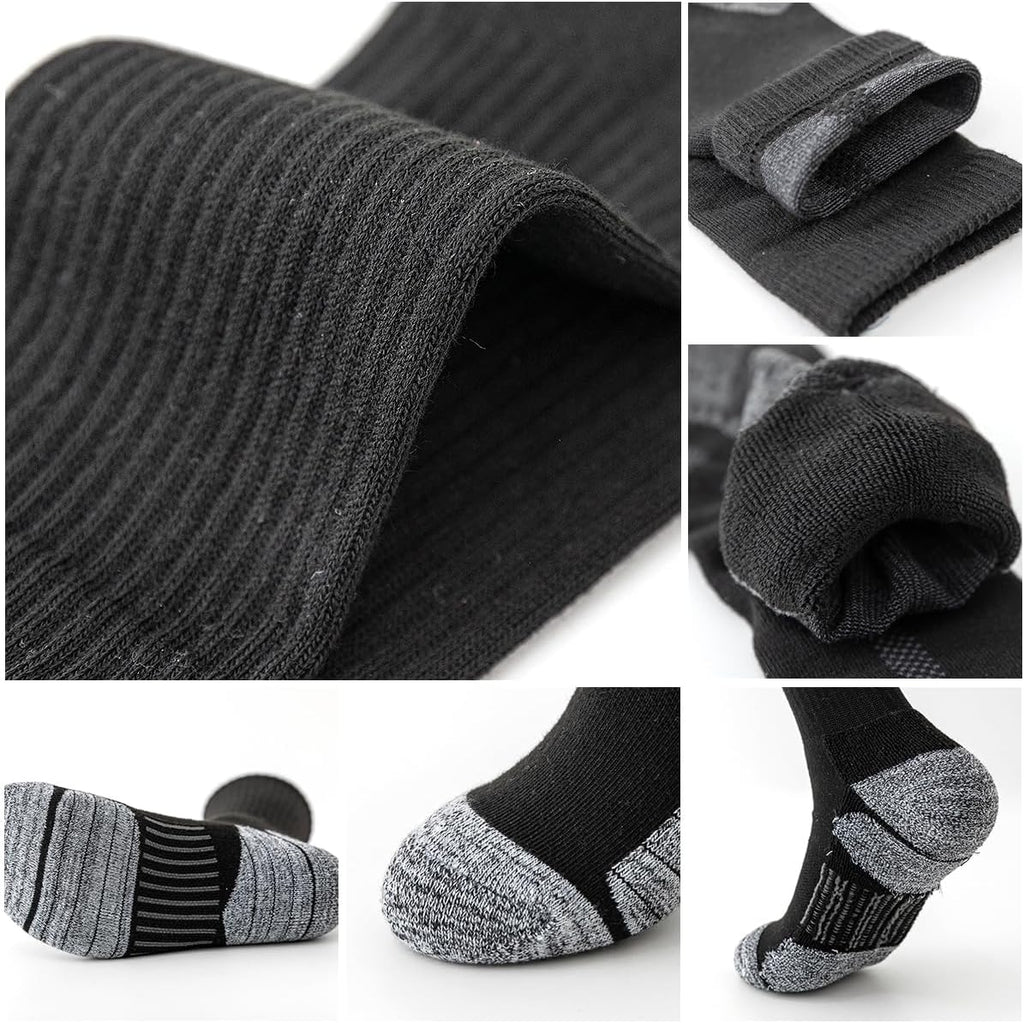 JOYNÉE 8 Pairs Mens Athletic Crew Socks Cushion Running Work Breathable Outdoor Socks for Men