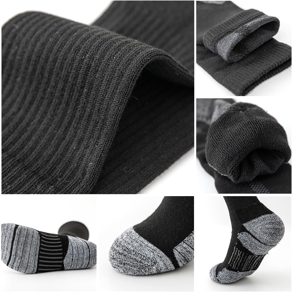 JOYNÉE 8 Pairs Mens Athletic Crew Socks Cushion Running Work Breathable Outdoor Socks for Men