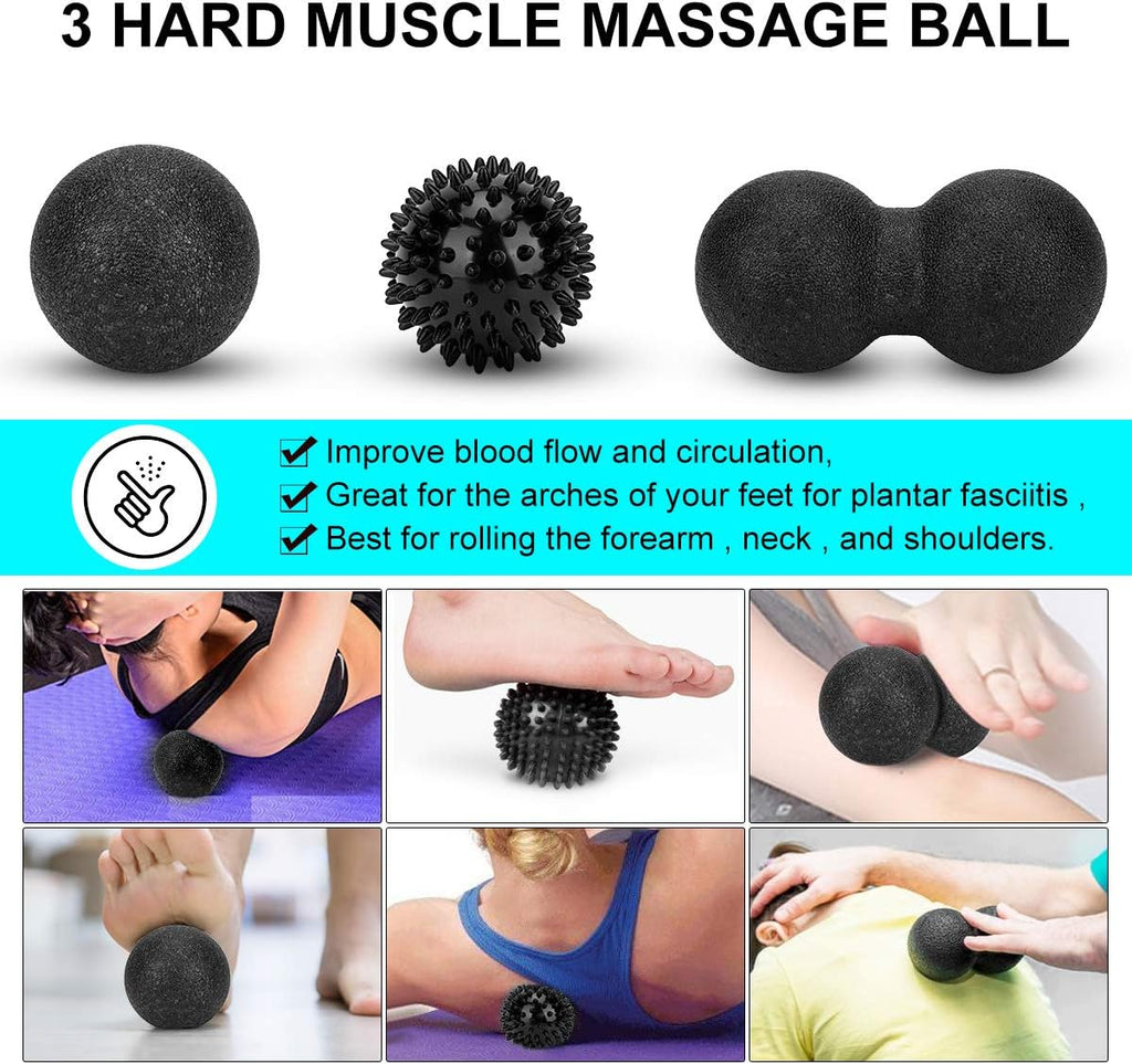 Foam Roller Set - High Density Back Roller, Muscle Roller Stick