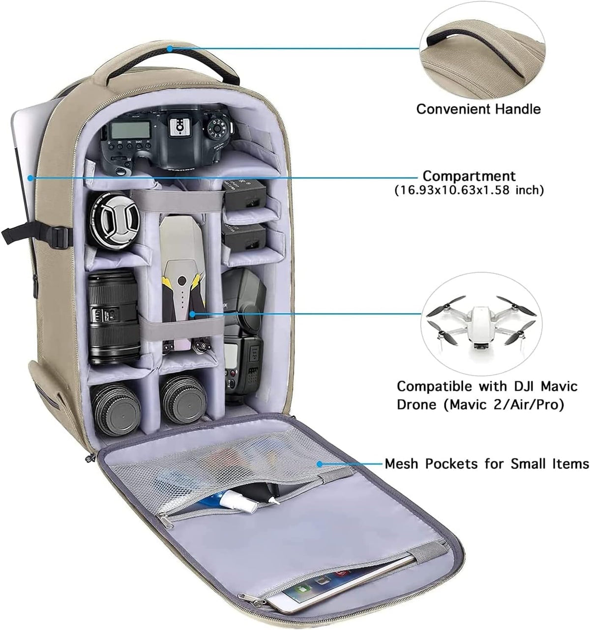 MOSISO Camera Backpack, DSLR/SLR/Mirrorless Photography Camera Bag