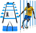 Soccer Agility Training Equipment, Includes 20ft Agility Ladder, 6 Adjustable Agility Poles, 10 Disc Cones, Jump Rope-Speed Training Set for Soccer Football Basketball Athletes