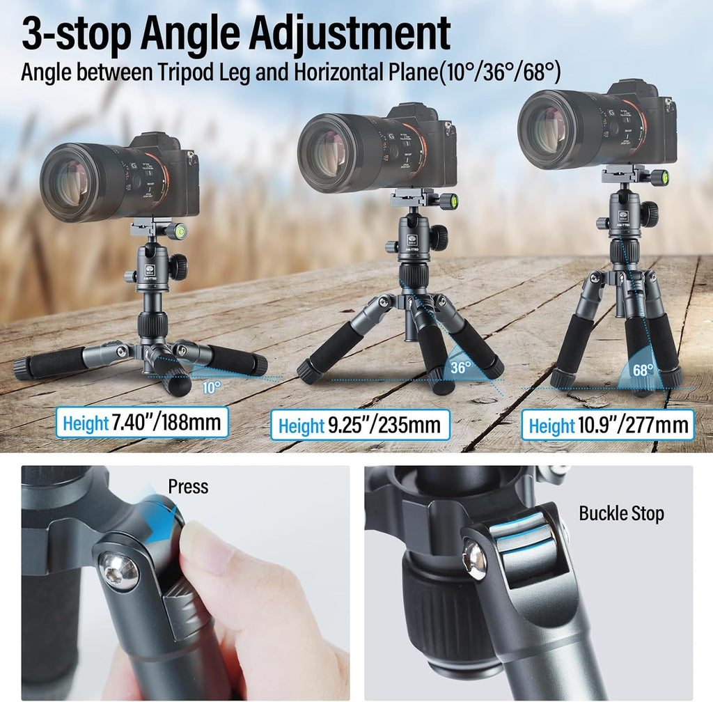 SIRUI Aluminum Mini Desktop Tripod with 360° Ball Head
