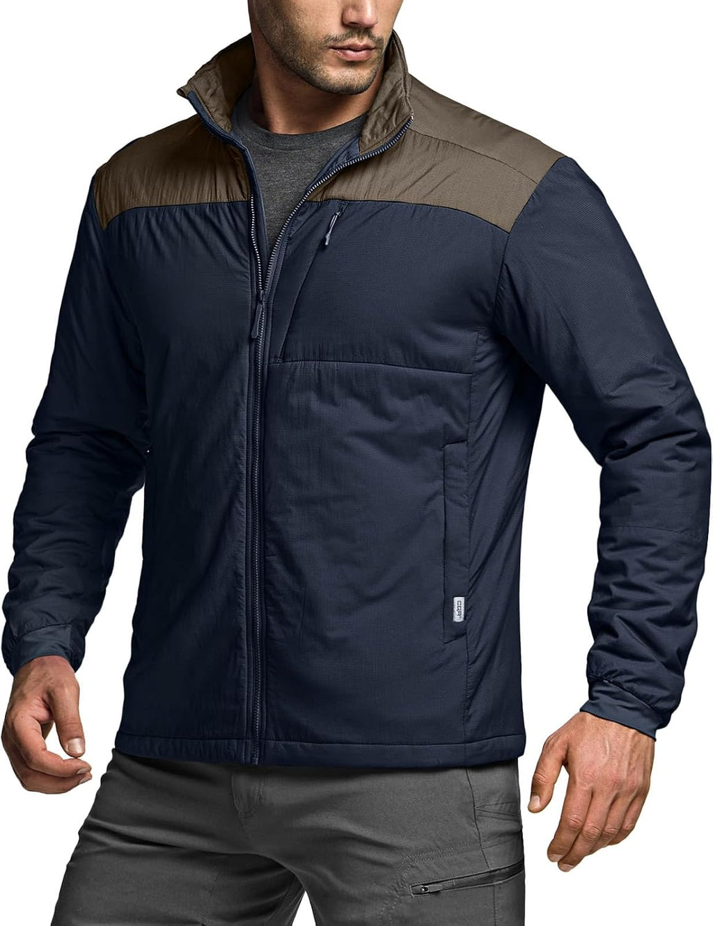 CQR Men's Lightweight Warm Insulated Jacket, Windproof Water Resistant Winter Active Coat for Hiking Work Outdoor Tactical