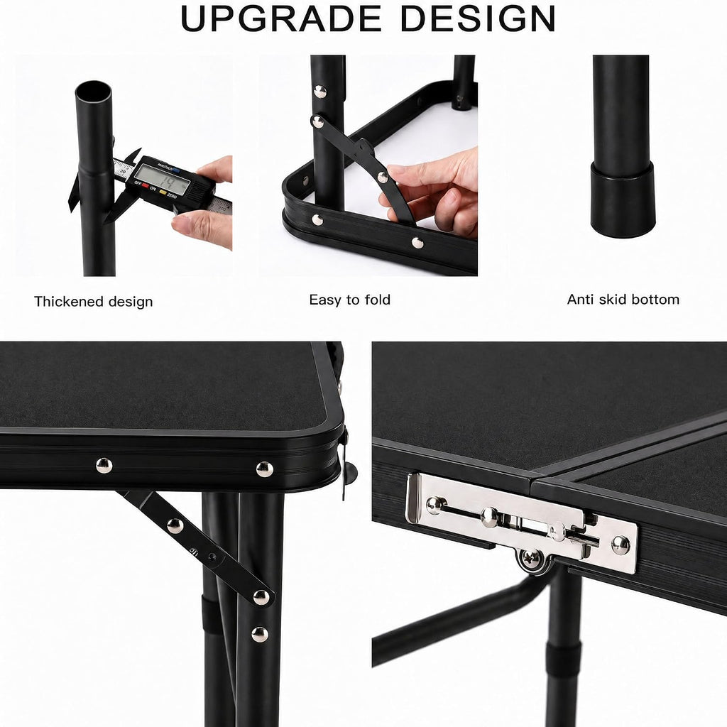 YUFIFAIRY Small Folding Table Portable, 24''L x16''W Foldable Camp Table