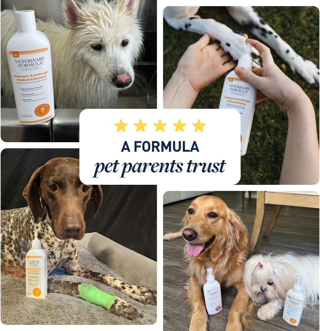 Veterinary Formula Clinical Care Antiseptic & Antifungal Shampoo + Spray