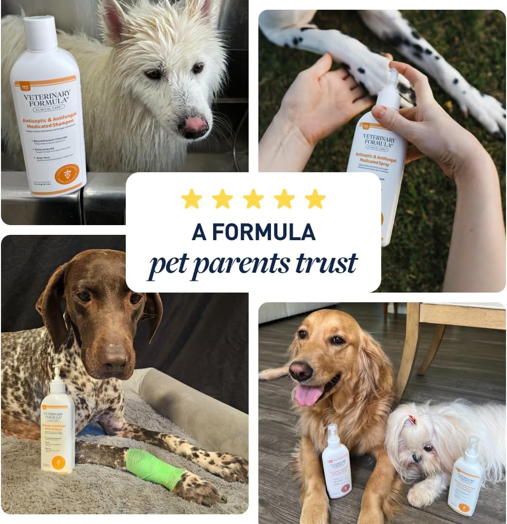 Veterinary Formula Clinical Care Antiseptic & Antifungal Shampoo + Spray